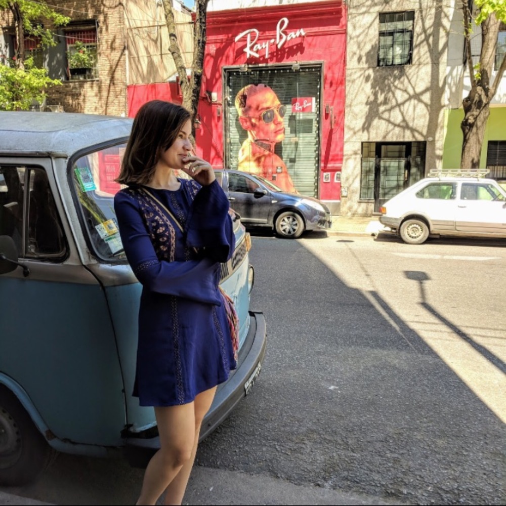 Adorable blue shirt dress